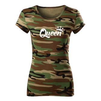 DRAGOWA дамска тениска Queen, камуфлаж, 150г/м2