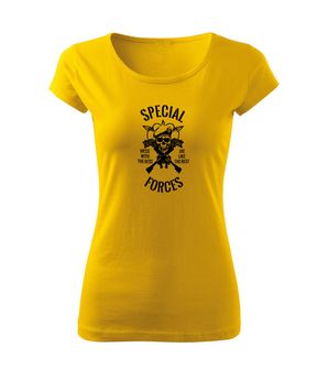 DRAGOWA дамска тениска, Spartan Forces, жълта, 150г/м2