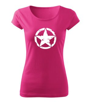 DRAGOWA дамска тениска, Звезда, розова, 150г/м2