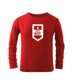 DRAGOWA детска тениска с дълъг ръкав Army Boy, червена
