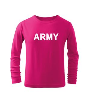 DRAGOWA детска тениска с дълъг ръкав Army, розова