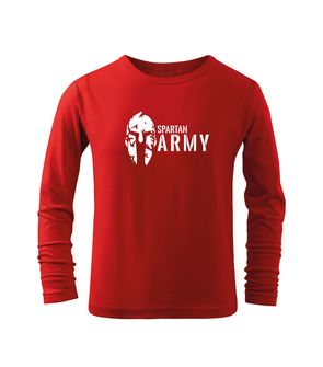 DRAGOWA детска тениска с дълъг ръкав, Spartan Army, червена