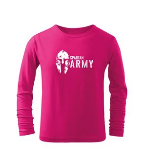 DRAGOWA детска тениска с дълъг ръкав, Spartan Army, розова