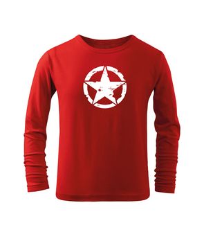 DRAGOWA детска тениска с дълъг ръкав, Звезда, червена
