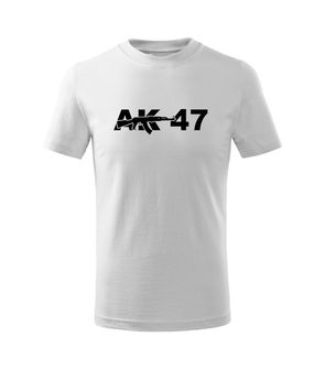 DRAGOWA детска тениска с къс ръкав AK47, бяла