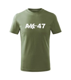 DRAGOWA детска тениска с къс ръкав AK47, маслиненозелена
