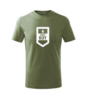 DRAGOWA детска тениска с къс ръкав Army Boy, маслиненозелена