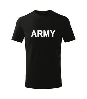 DRAGOWA детска тениска с къс ръкав Army, черна