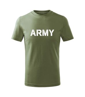 DRAGOWA детска тениска с къс ръкав Army, маслиненозелена