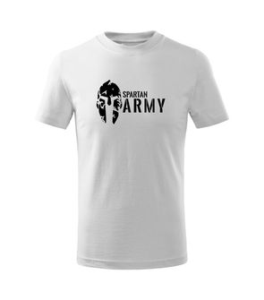 DRAGOWA детска тениска с къс ръкав Spartan Army, бяла
