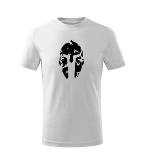 DRAGOWA детска тениска с къс ръкав Спартанец, бяла