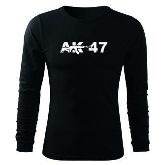 DRAGOWA FIT-T Тениска с дълъг ръкав AK47, черна, 160 г/м2