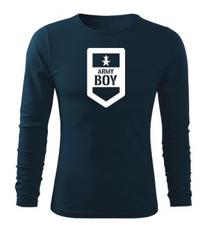DRAGOWA FIT-T Тениска с дълъг ръкав Army Boy, тъмносиня, 160 г/м2