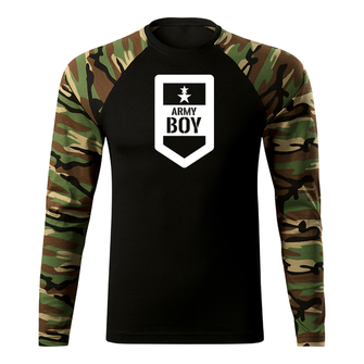 DRAGOWA FIT-T Тениска с дълъг ръкав Army Boy, woodland, 160 г/м2