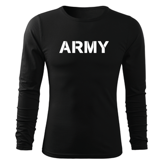 DRAGOWA FIT-T Тениска с дълъг ръкав Army, черна, 160 г/м2