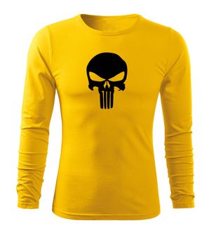 DRAGOWA FIT-T Тениска с дълъг ръкав Punisher, жълта, 160 г/м2