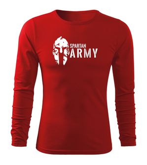 DRAGOWA FIT-T Тениска с дълъг ръкав Spartan Army, червена, 160 г/м2