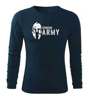 DRAGOWA FIT-T Тениска с дълъг ръкав Spartan Army, тъмносиня, 160 г/м2