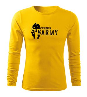 DRAGOWA FIT-T Тениска с дълъг ръкав Spartan Army, жълта, 160 г/м2