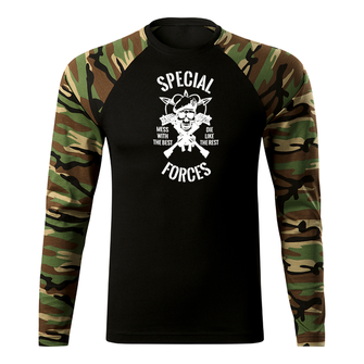DRAGOWA FIT-T Тениска с дълъг ръкав Special Forces, woodland, 160 г/м2