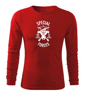 DRAGOWA FIT-T Тениска с дълъг ръкав Special Forces, червена, 160 г/м2