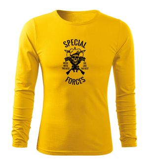 DRAGOWA FIT-T Тениска с дълъг ръкав Special Forces, жълт, 160 г/м2