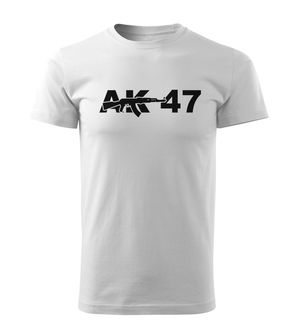 DRAGOWA Тениска с къс ръкав AK47, бяла, 160 г/м2