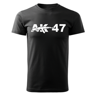 DRAGOWA Тениска с къс ръкав AK47, черна, 160 г/м2
