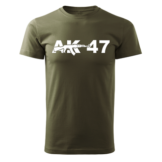 DRAGOWA Тениска с къс ръкав AK47, маслиненозелена, 160 г/м2