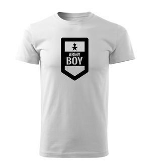 DRAGOWA Тениска с къс ръкав Army Boy, бяла, 160 г/м2