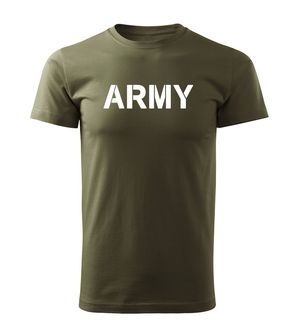 DRAGOWA Тениска с къс ръкав Army, маслиненозелена, 160 г/м2