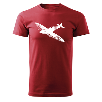 DRAGOWA Тениска с къс ръкав Самолет, червена, 160 г/м2