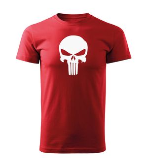 DRAGOWA Тениска с къс ръкав Punisher, червена, 160 г/м2