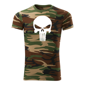 DRAGOWA Тениска с къс ръкав Punisher, камуфлаж, 160 г/м2