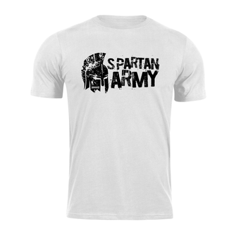 DRAGOWA Тениска с къс ръкав Spartan Army Ariston, бяла, 160 г/м2