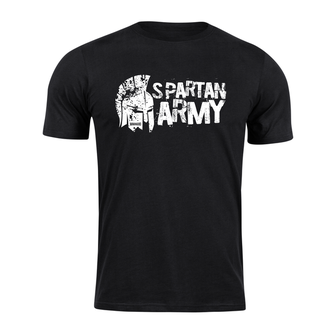 DRAGOWA Тениска с къс ръкав Spartan Army Ariston, черна, 160 г/м2