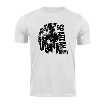 DRAGOWA Тениска с къс ръкав Spartan Army Leon, бяла, 160 г/м2
