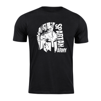 DRAGOWA Тениска с къс ръкав Spartan Army Leon, черна, 160 г/м2