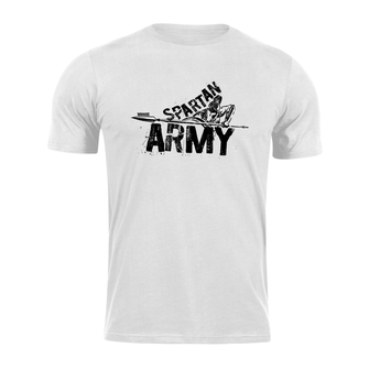 DRAGOWA Тениска с къс ръкав Spartan Army Nabis, бяла, 160 г/м2
