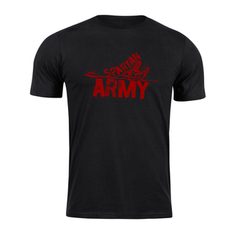 DRAGOWA Тениска с къс ръкав Spartan Army Rednabis, черна, 160 г/м2