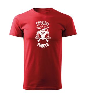 DRAGOWA Тениска с къс ръкав Special Forces, червена, 160 г/м2