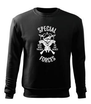 DRAGOWA мъжки суитшърт Special Forces, черен, 300г/м3