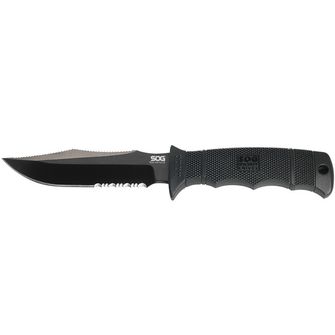 Фиксиран нож SOG SEAL PUP ELITE - KYDEX SHEATH - Black TINI, частично назъбен