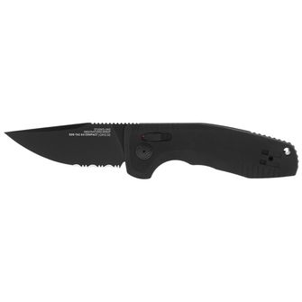 Изскачащ нож SOG SOG-TAC AU COMPACT - Черен / частично назъбен