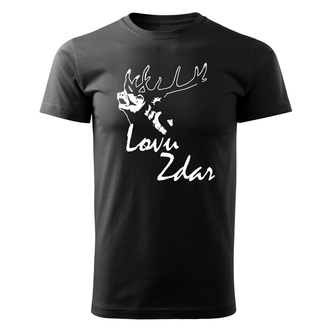 DRAGOWA Тениска с къс ръкав за ловци, черна, 160 г/м2