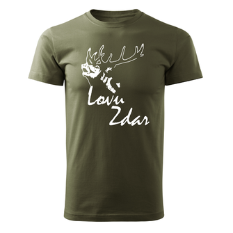 DRAGOWA Тениска с къс ръкав за ловци, маслиненозелена, 160 г/м2