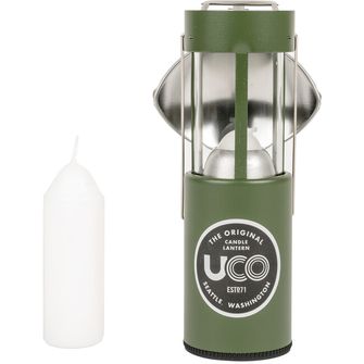 Комплект фенер за свещи UCO с рефлектор и неопренов калъф маслина