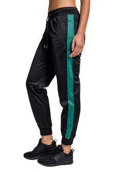 Дамски спортни панталони с маншети Urban Classics, черни и зелени
