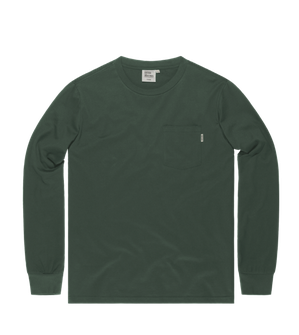 Vintage Industries Тениска с дълъг ръкав Grant pocket, сиво-зелена