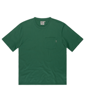 Vintage Industries Сива тениска с джоб, яркозелена